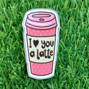 I love u a latte  sticker