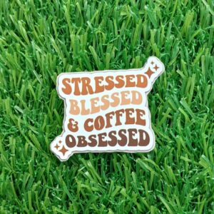 Coffee obsessed sticker