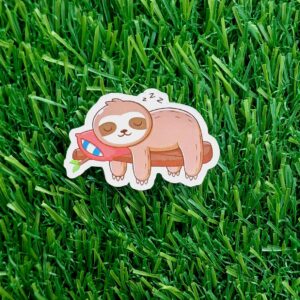 Sleepy sloth sticker